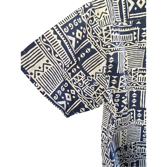 Orvis Mens Button Shirt Aztec Pattern Short Sleeve Pockets Sz L - Picture 4 of 6